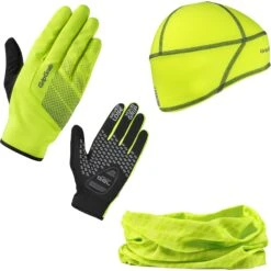 GripGrab Hi-Vis Fietsbenodigdheden Geschenkdoos - Yellow Hi-Vis